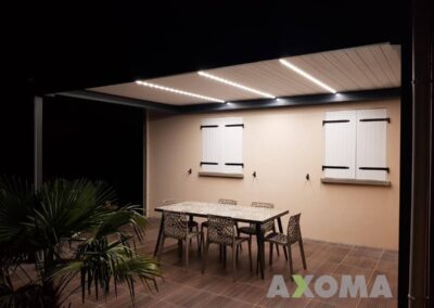 Pose Pergolas bioclimatique aluminium MARQUISE avec éclairage intégré à Trignac 44
