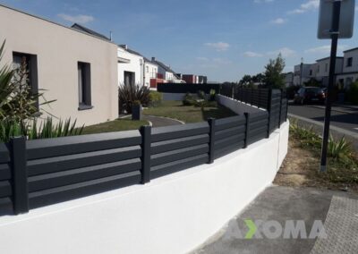 Pose clôture aluminium brise vue LITENN KOSTUM à Pornic 44