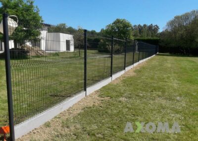 Installation clôture panneau rigide BETAFENCE avec plaque de soubassement à La Baule-Escoublac 44