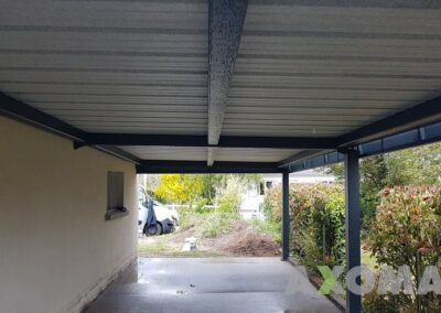 Installation carport aluminium EUROCARPORT en grande dimension à Haute-Goulaine 44