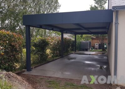 Carport aluminium EUROCARPORT pose mural avec bandeau horizon Sainte-Luce-sur-Loire 44