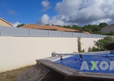 Clôture aluminium moderne BRIZ KOSTUM colorie gris anthracite Trignac réalisation sur mesure