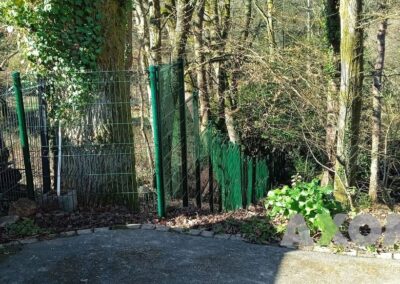 Clôture panneau rigide posée en décrochement à Herbignac Loire-Atlantique 44