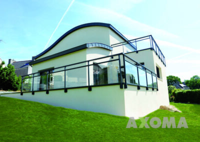 Garde corps alu vitrée sur terrasse MEL KOSTUM Guérande réalisation sur mesure
