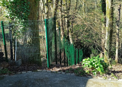 Clôture panneau rigide posée en décrochement à Herbignac Loire-Atlantique 44